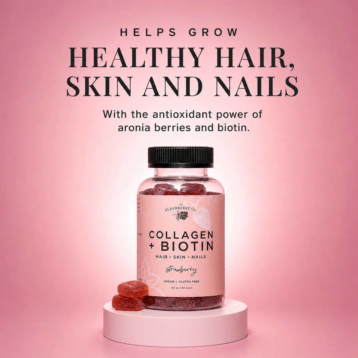 Collagen Boost + Biotin Gummies with Aronia Berries - Image 6