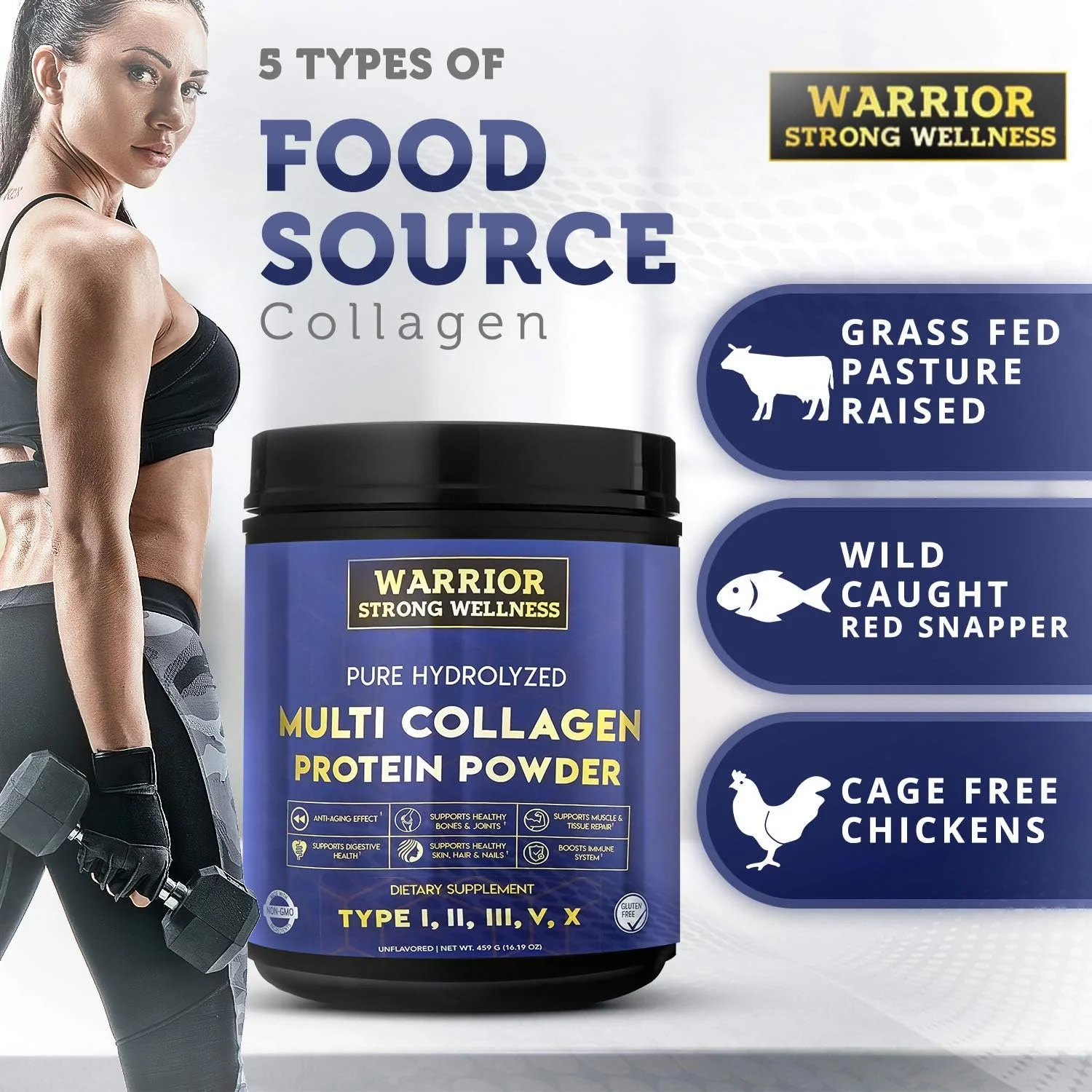 Pure Hydrolyzed Multi Collagen Protein Powder - Image 6