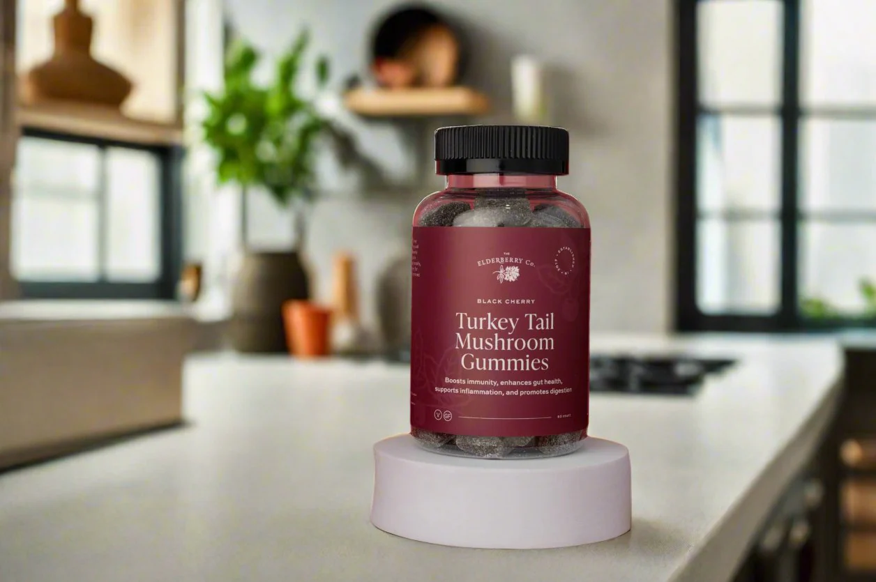 Turkey Tail Mushroom Gummies with Fruiting Body Mushroom Extract - Image 3
